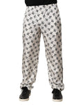 Dolce & Gabbana White Floral Silk Casual Lounge Pants by Dolce & Gabbana
