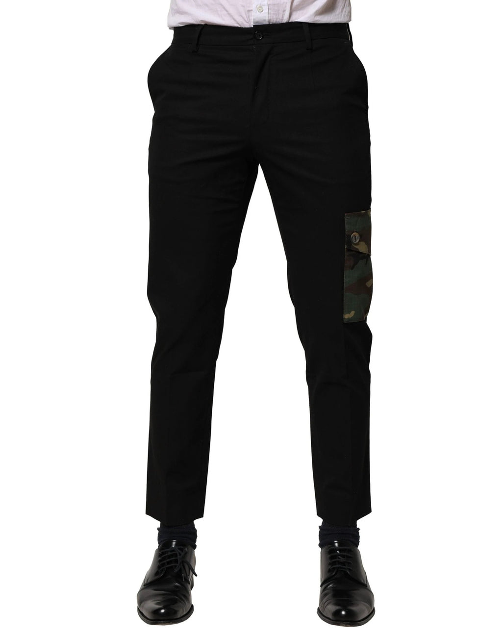 Dolce & Gabbana Black Cotton Cargo Dress Men Pants by Dolce & Gabbana