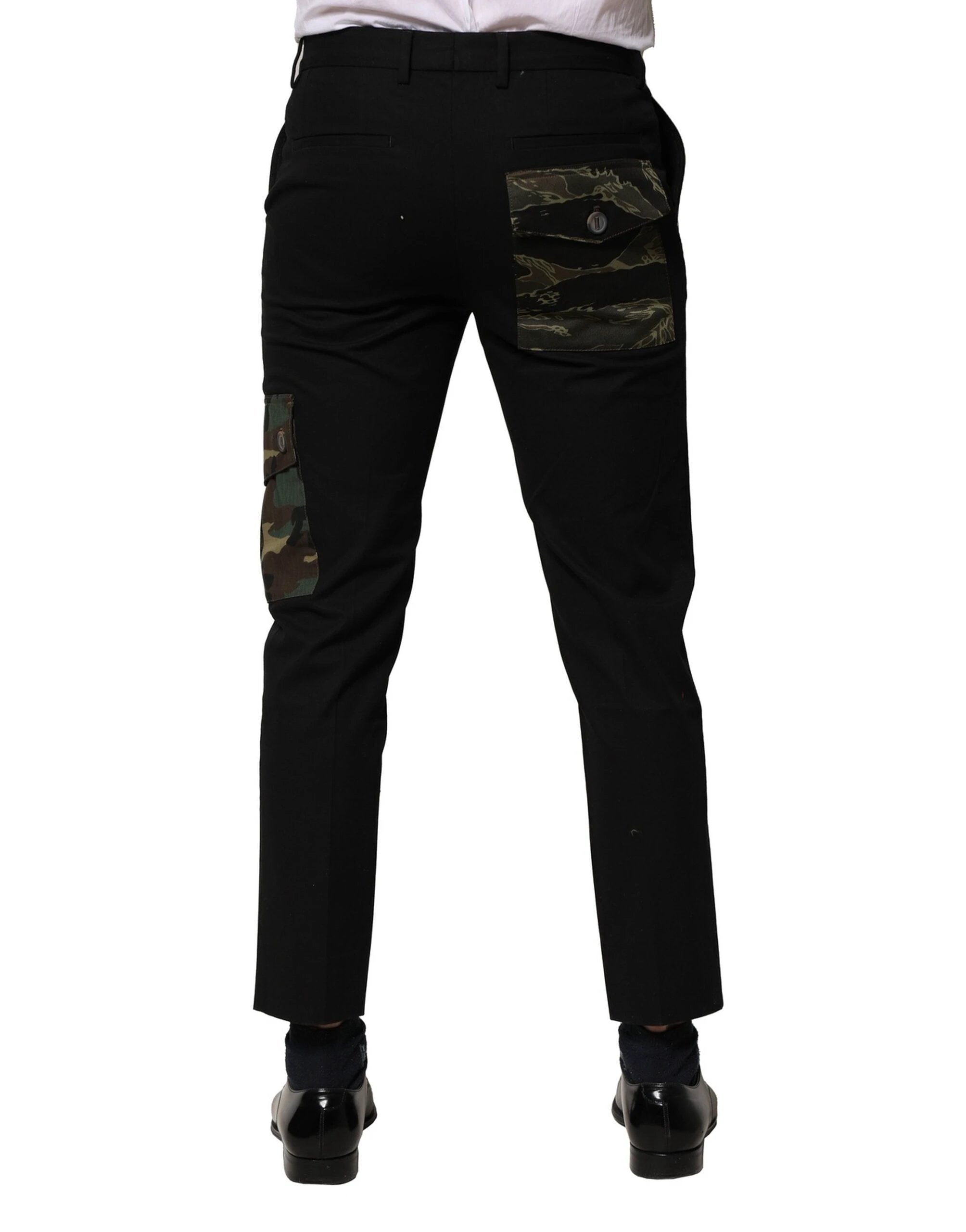 Dolce & Gabbana Black Cotton Cargo Dress Men Pants by Dolce & Gabbana