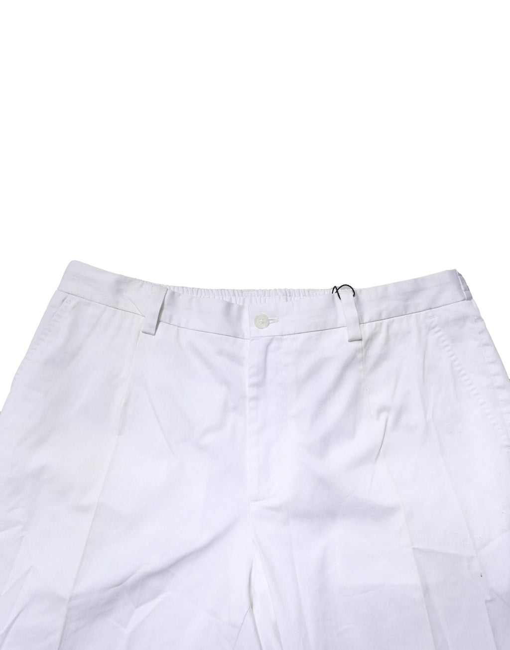 Dolce & Gabbana White Cotton Dress Slim Formal Pants by Dolce & Gabbana