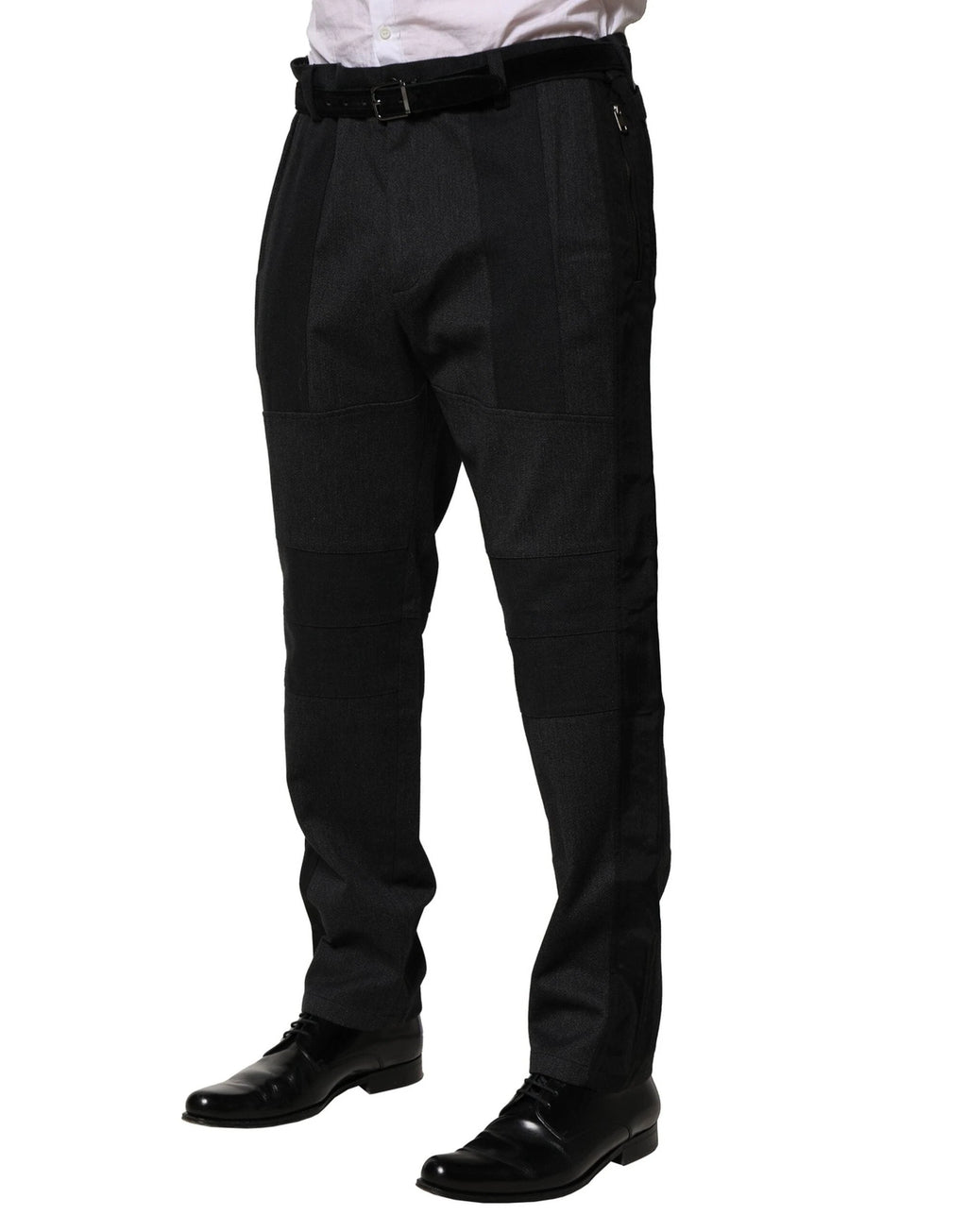 Dolce & Gabbana Black Cotton Dress Slim Formal Pants by Dolce & Gabbana