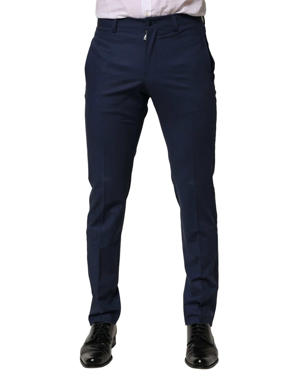 Dolce & Gabbana Dark Blue Wool Dress Formal Pants by Dolce & Gabbana