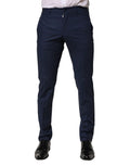 Dolce & Gabbana Dark Blue Wool Dress Formal Pants by Dolce & Gabbana