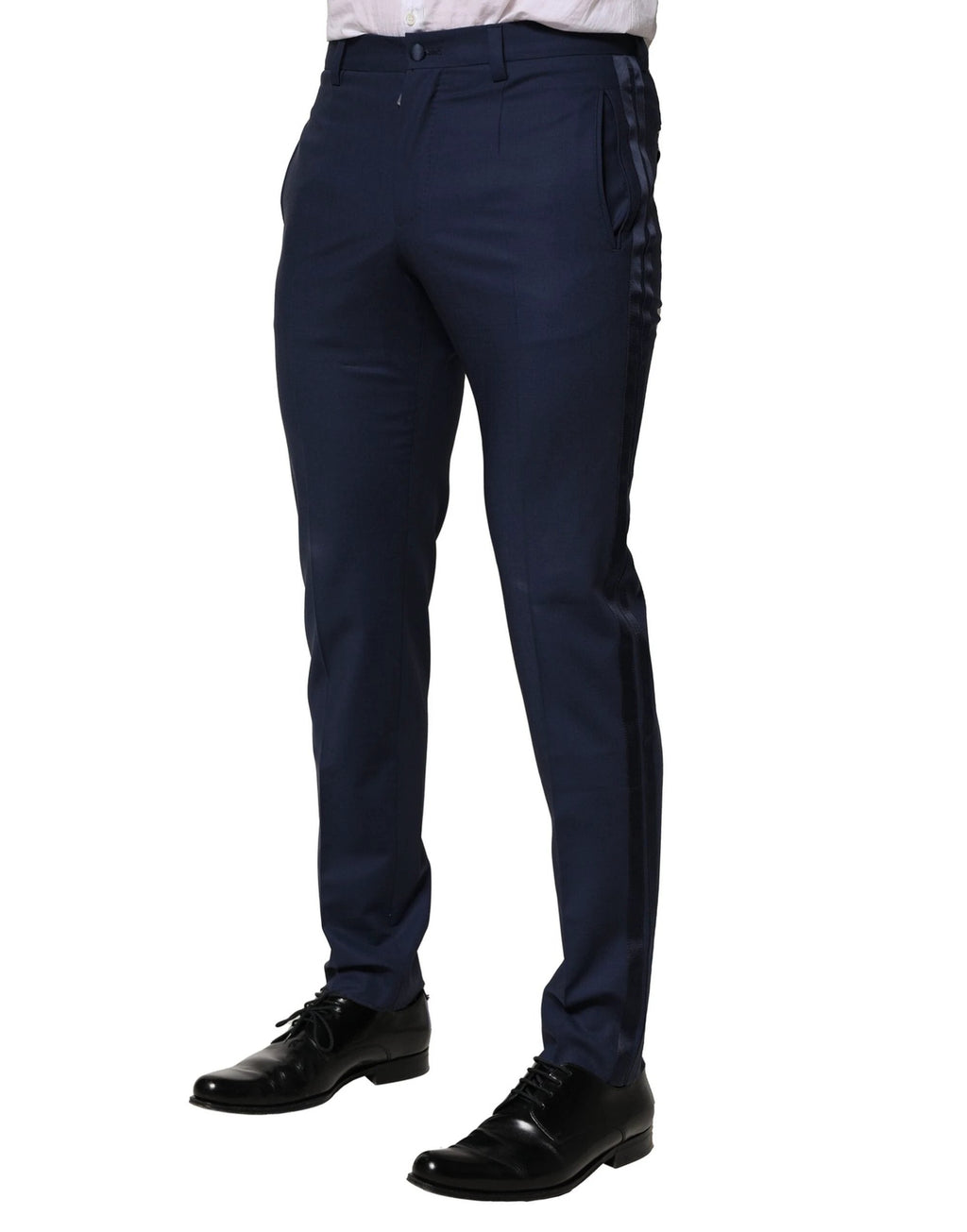 Dolce & Gabbana Dark Blue Wool Dress Formal Pants by Dolce & Gabbana