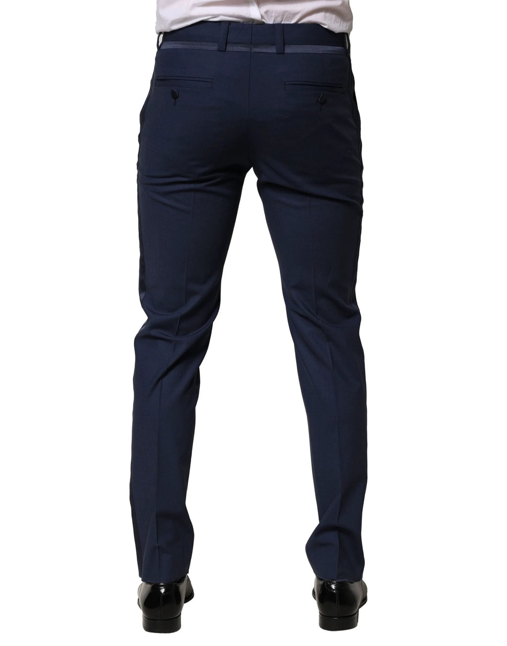 Dolce & Gabbana Dark Blue Wool Dress Formal Pants by Dolce & Gabbana