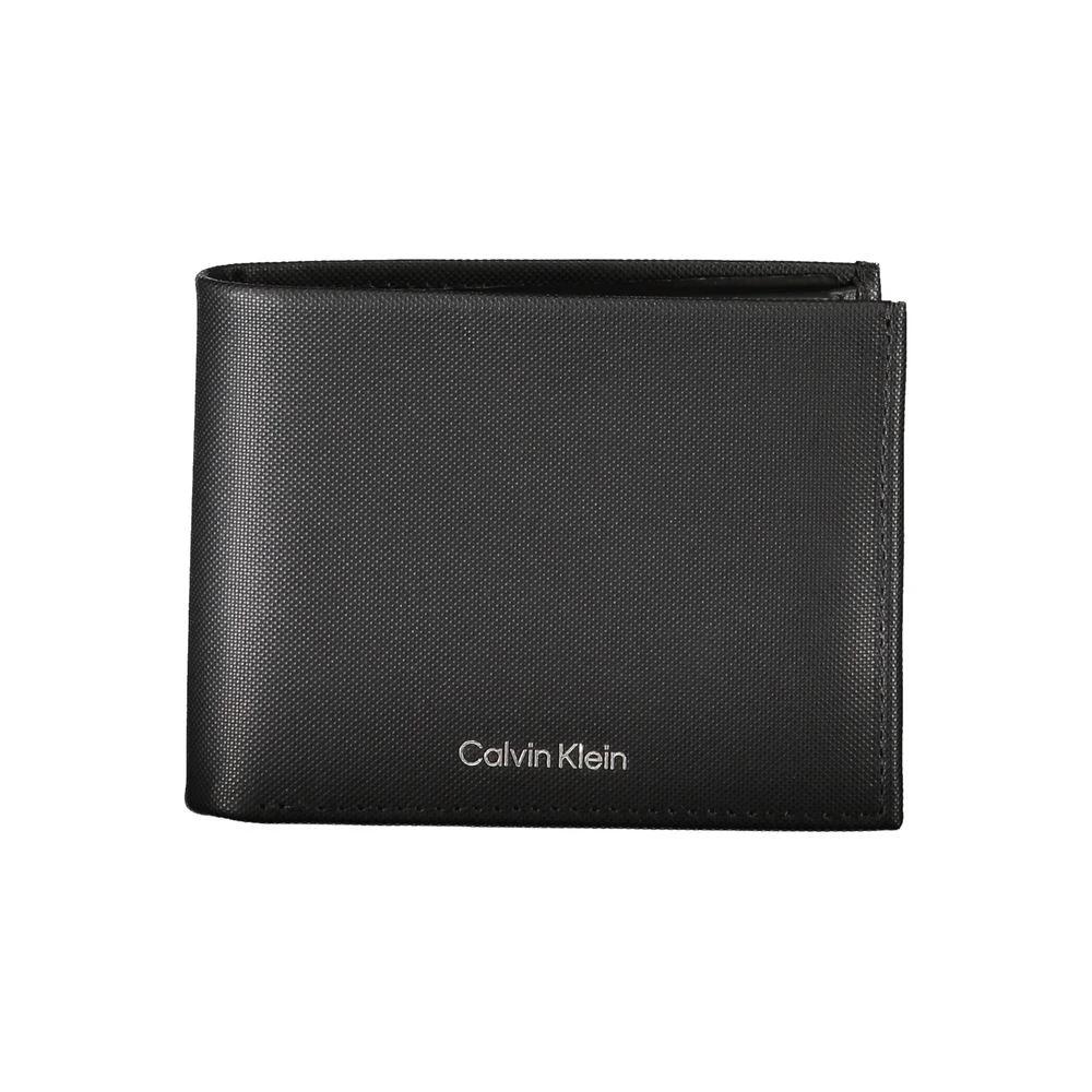 Portefeuille élégant en cuir noir Calvin Klein avec protection RFID