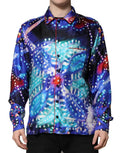 Dolce & Gabbana Multicolor Printed Silk Lounge Casual Shirt by Dolce & Gabbana