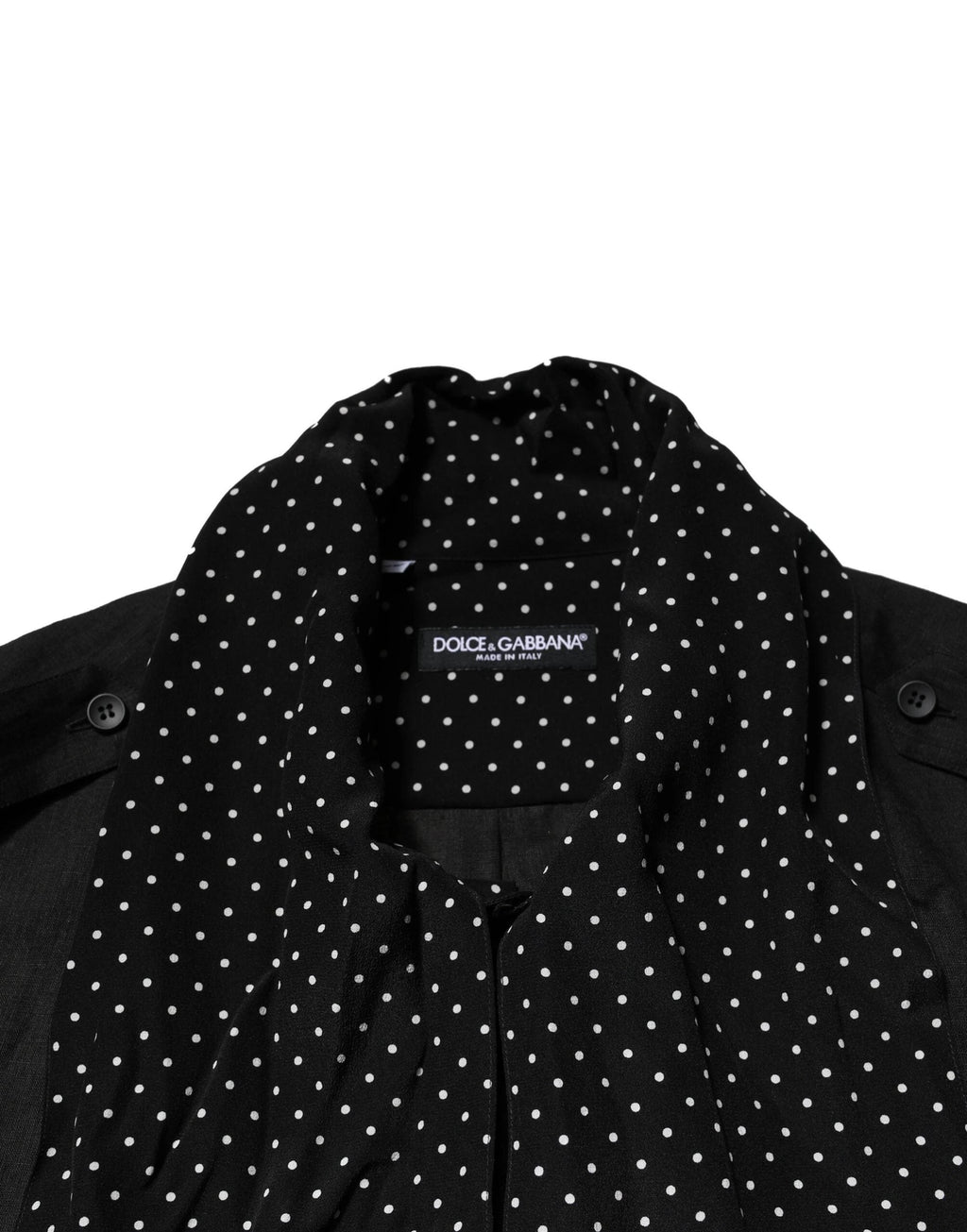 Dolce & Gabbana Black Polka Dot Linen Silk Men Casual Shirt by Dolce & Gabbana