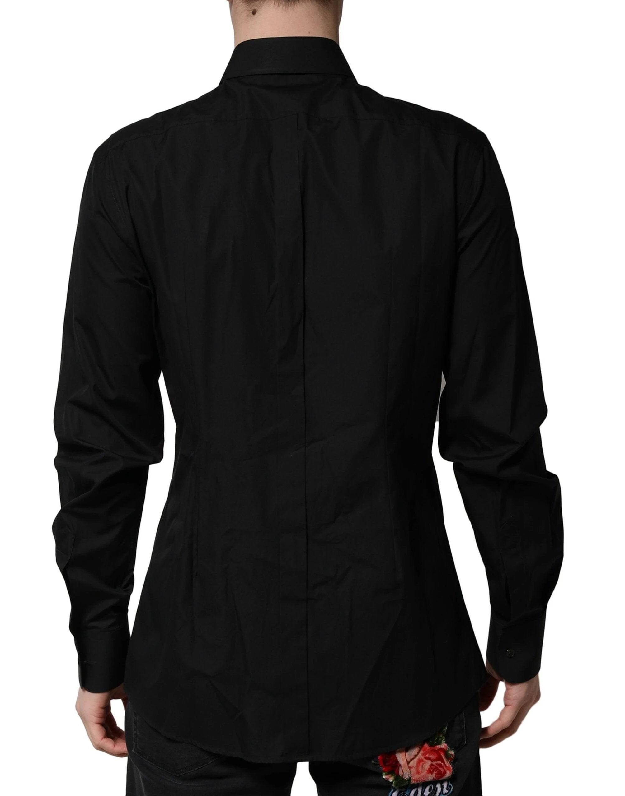 Dolce & Gabbana Black Crystal GOLD Formal Men Dress Shirt by Dolce & Gabbana