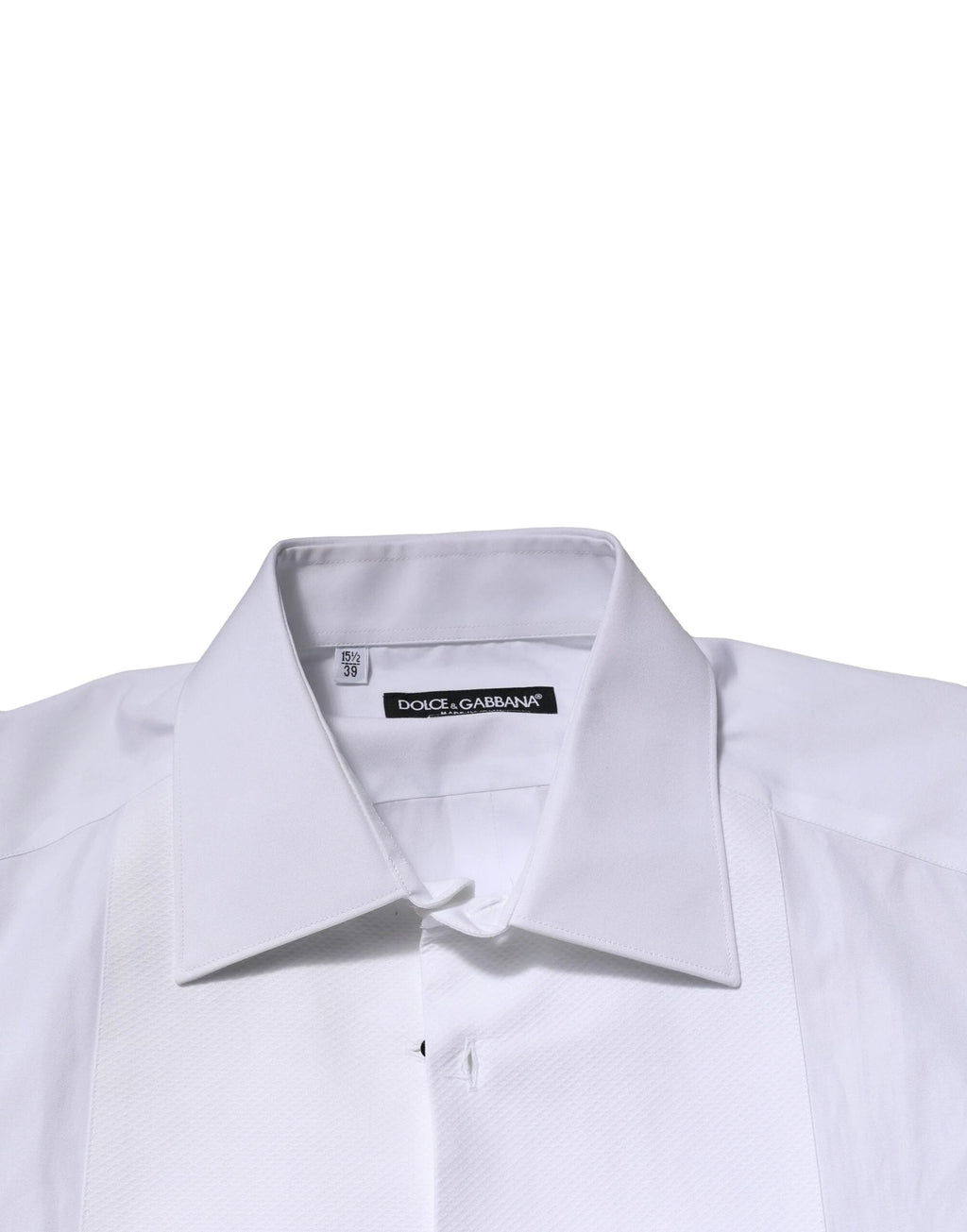 Dolce & Gabbana White GOLD Crown Cotton Dress Formal Shirt by Dolce & Gabbana