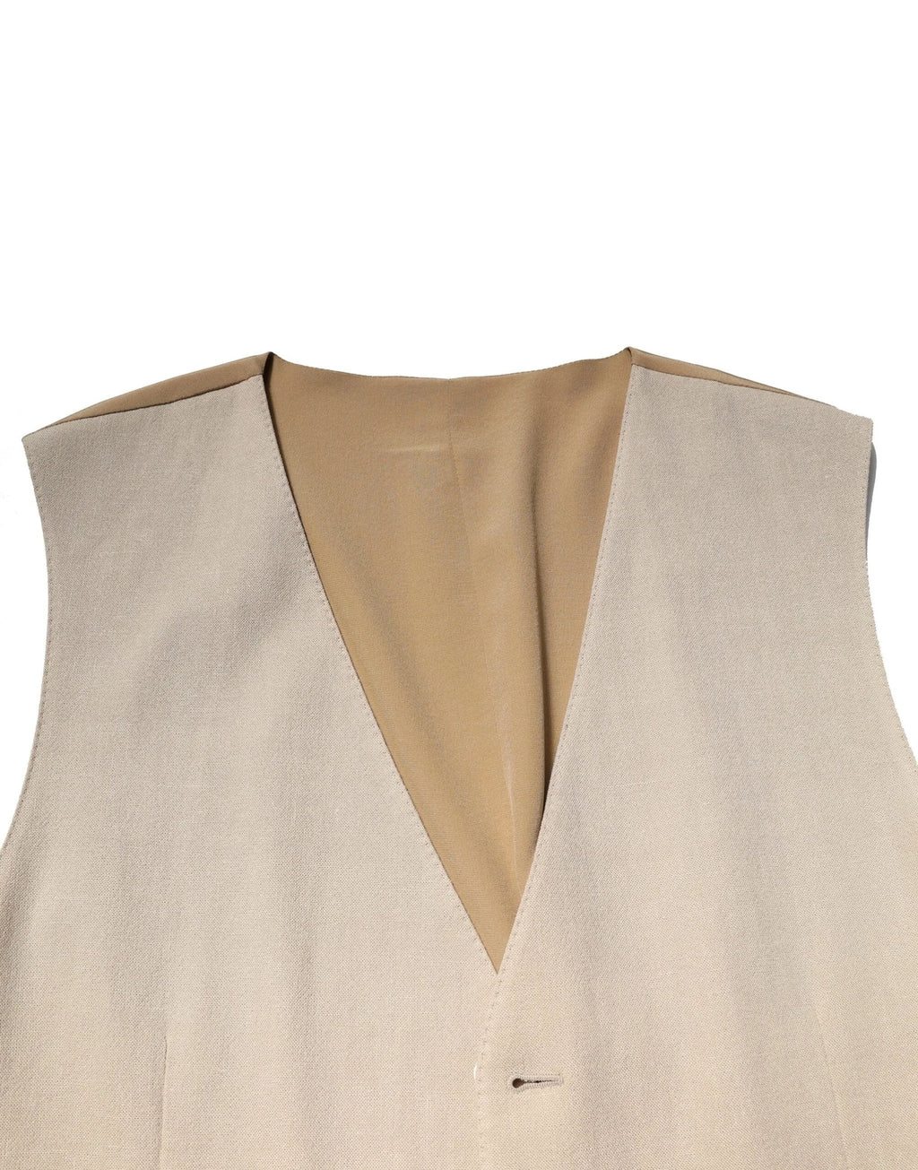 Dolce & Gabbana Beige Linen Dress Formal Men Waistcoat Vest by Dolce & Gabbana
