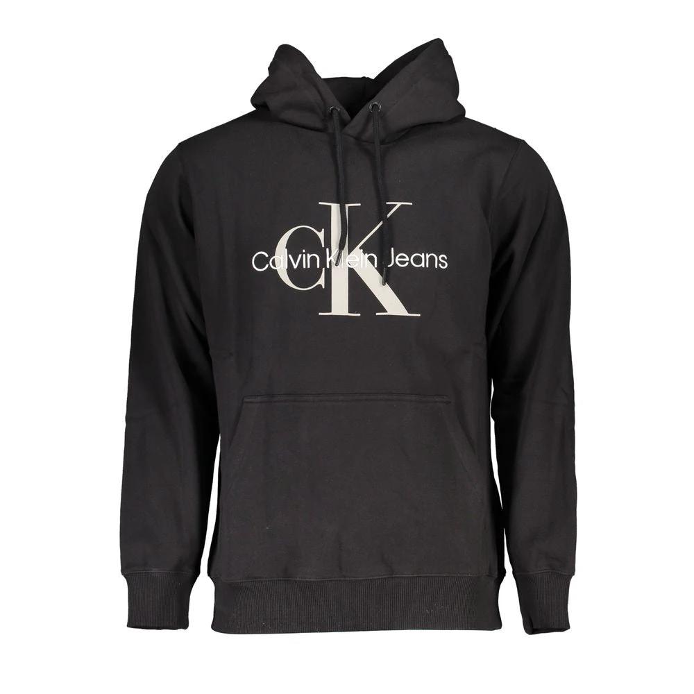 Sweat-shirt Calvin Klein noir en coton pour homme
