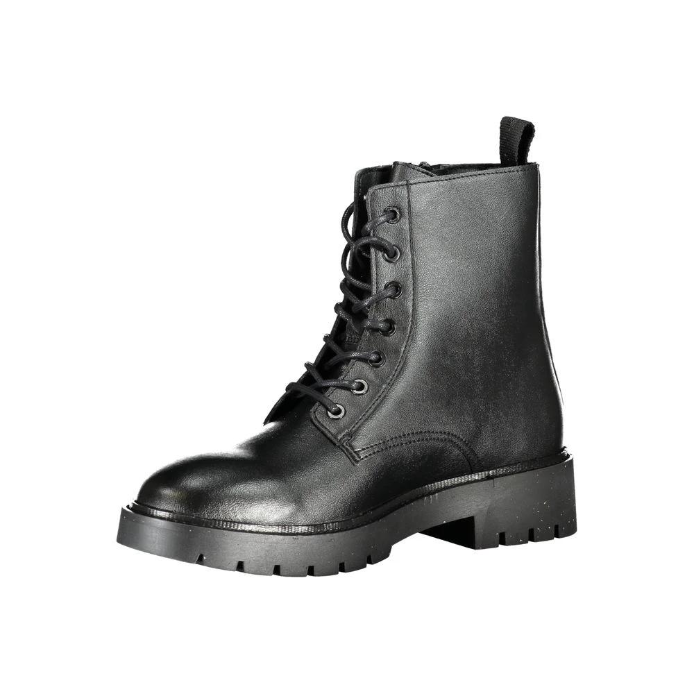 Calvin Klein Black Polyurethane Men Ankle Boot Calvin Klein