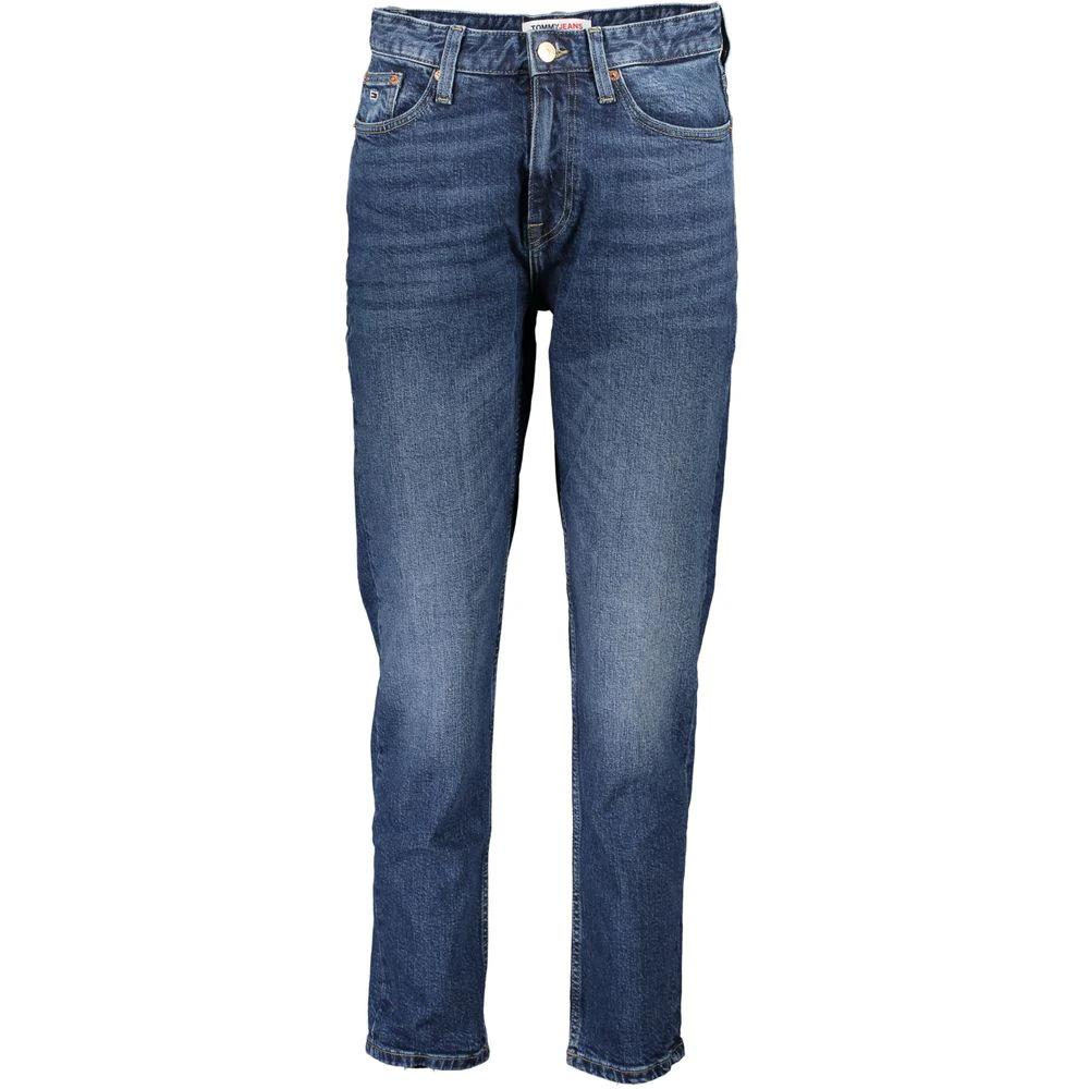 Tommy Hilfiger Blu Cotton Women Jeans Slim Ankle Tommy Hilfiger
