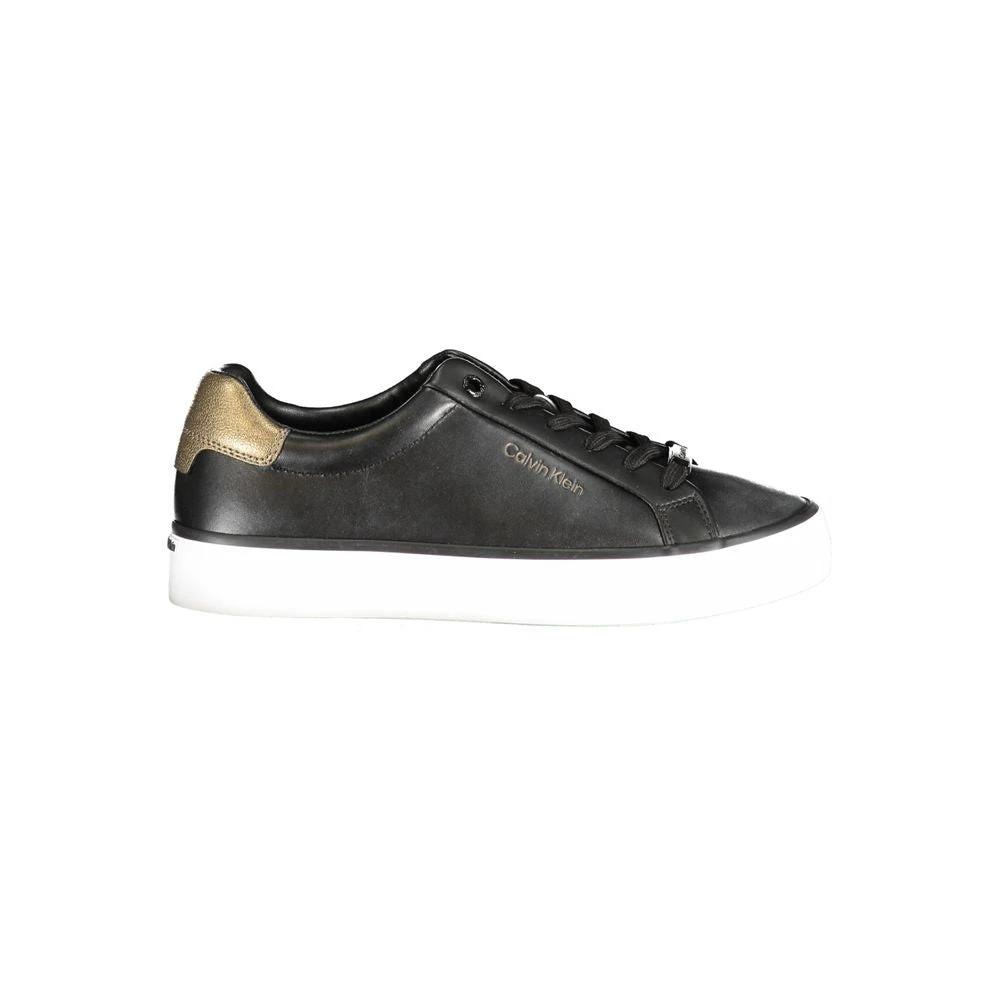 Baskets Calvin Klein en cuir noir pour femme