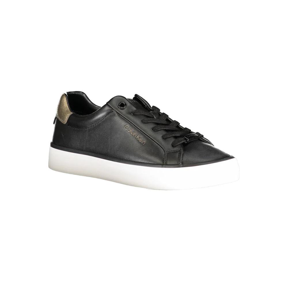 Baskets Calvin Klein en cuir noir pour femme