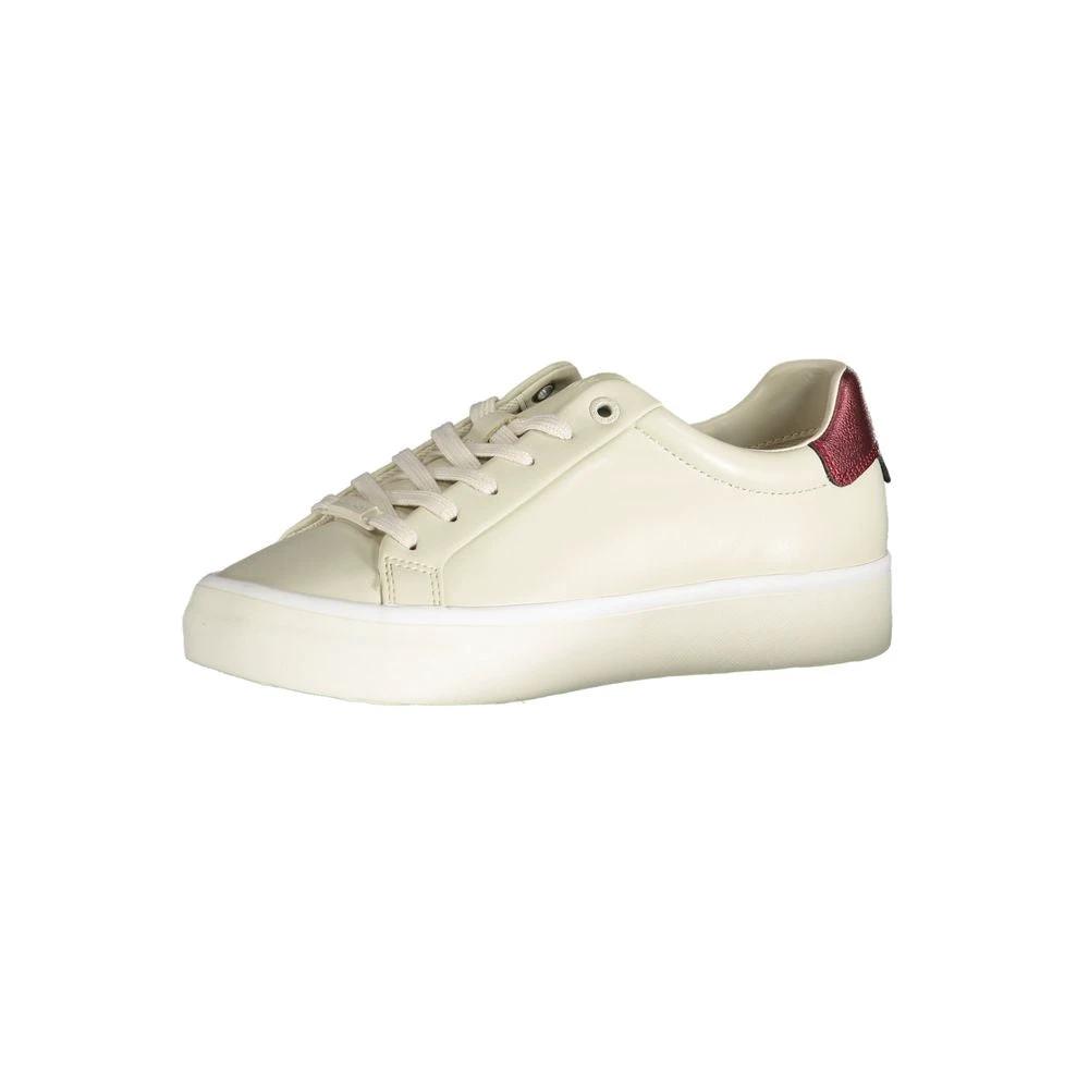 Baskets Calvin Klein en cuir beige pour femme