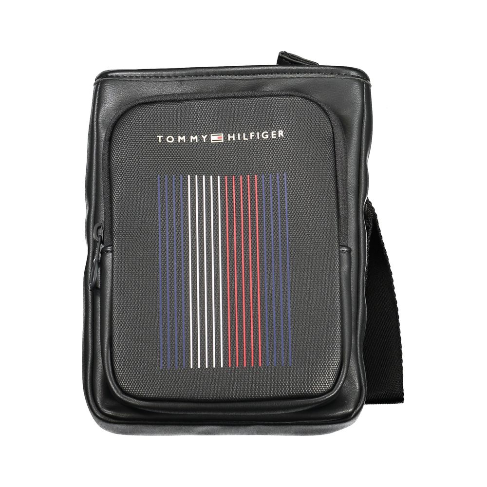 Tommy Hilfiger Black Polyurethane Men Shoulder Bag