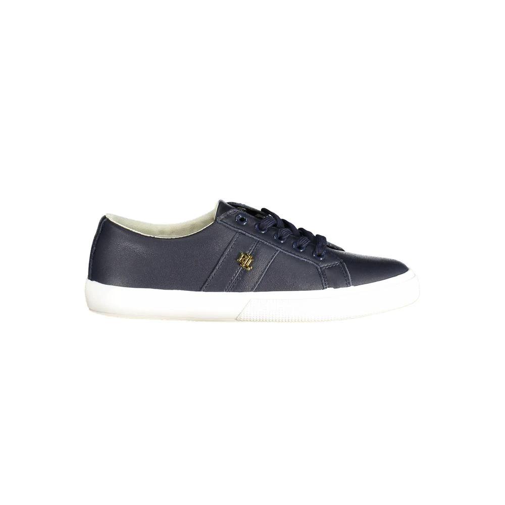 Ralph Lauren Blue Leather Women Sneaker Ralph Lauren