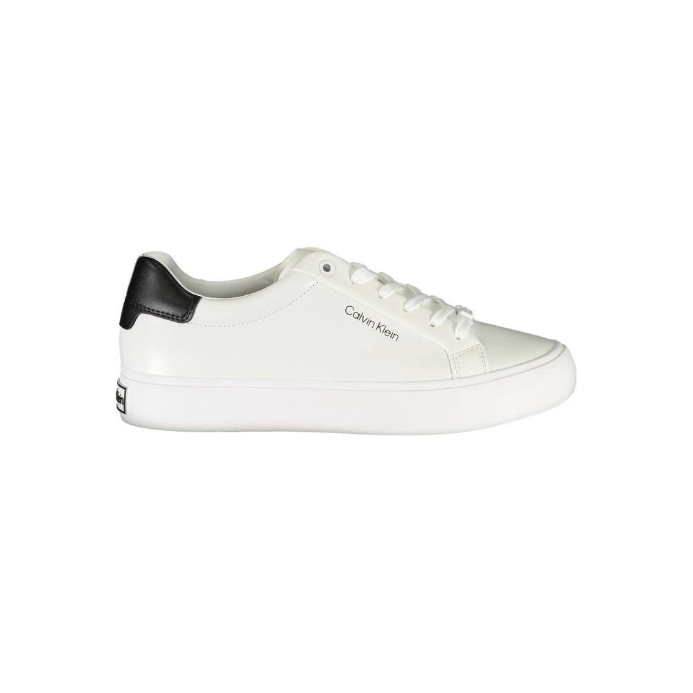 Baskets Calvin Klein en cuir blanc pour femme