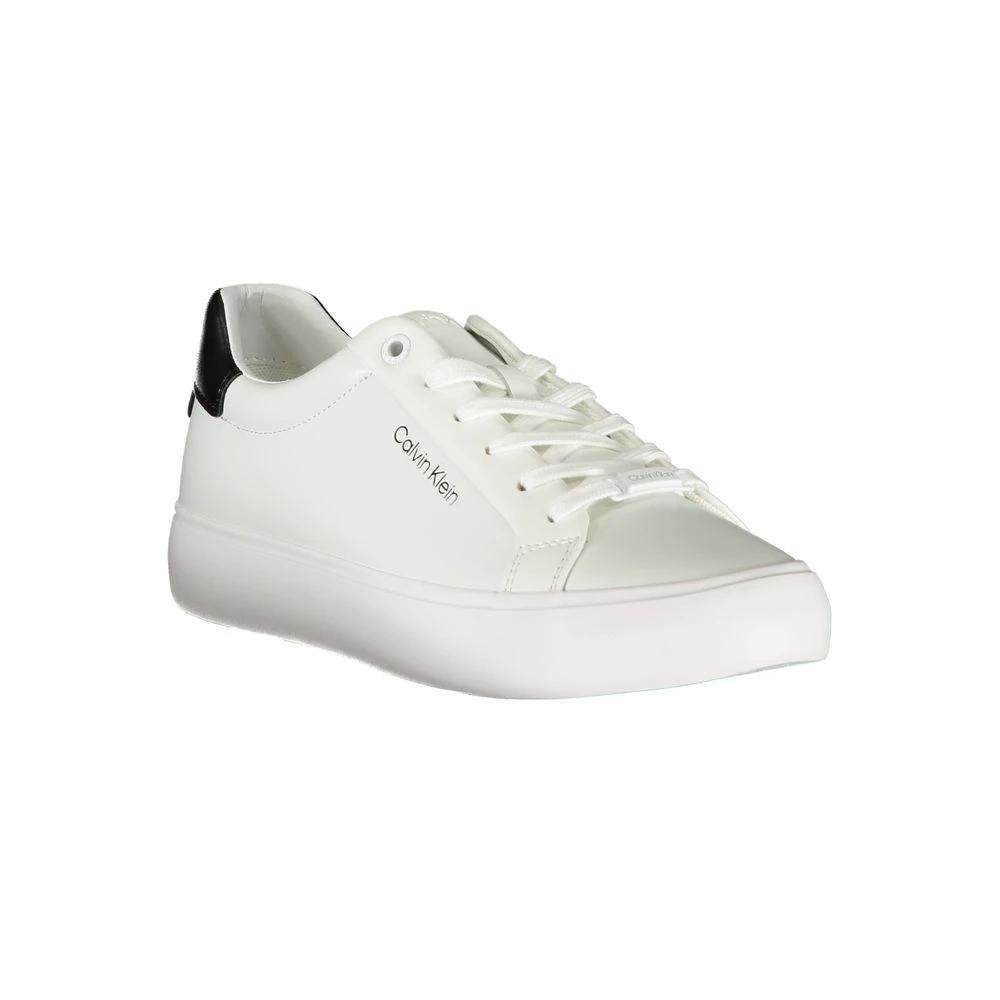 Baskets Calvin Klein en cuir blanc pour femme