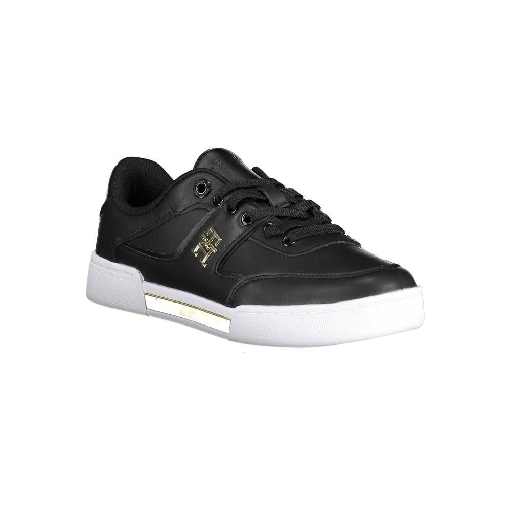 Tommy Hilfiger Black Polyester Women Sneaker Tommy Hilfiger