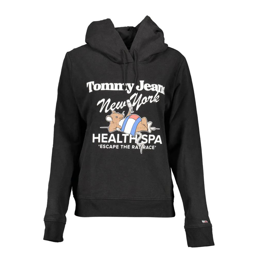 Tommy Hilfiger Black Cotton Women's Hoodie Tommy Hilfiger