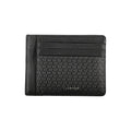 Porte-monnaie Calvin Klein élégant en cuir noir avec porte-cartes