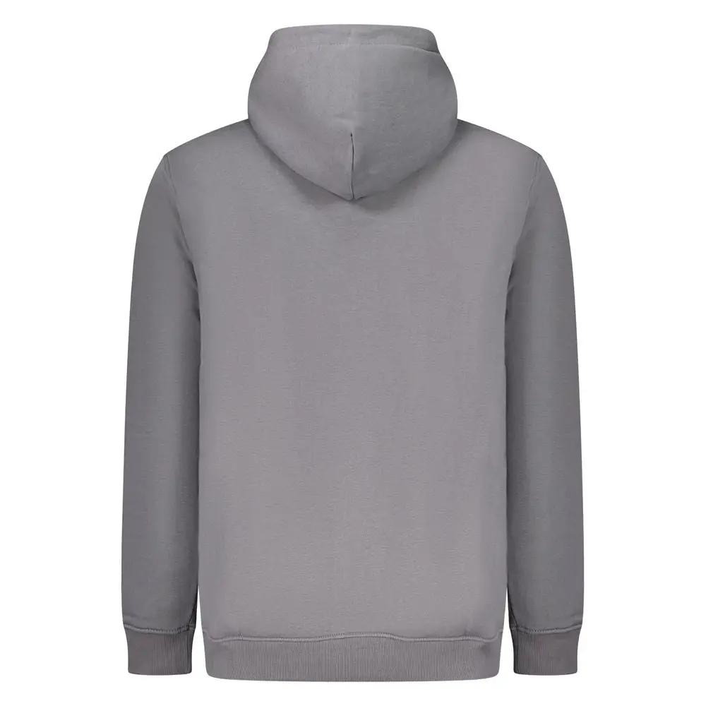 Sweat-shirt Tommy Hilfiger Grigio en coton pour homme, à capuche et poche brodée.