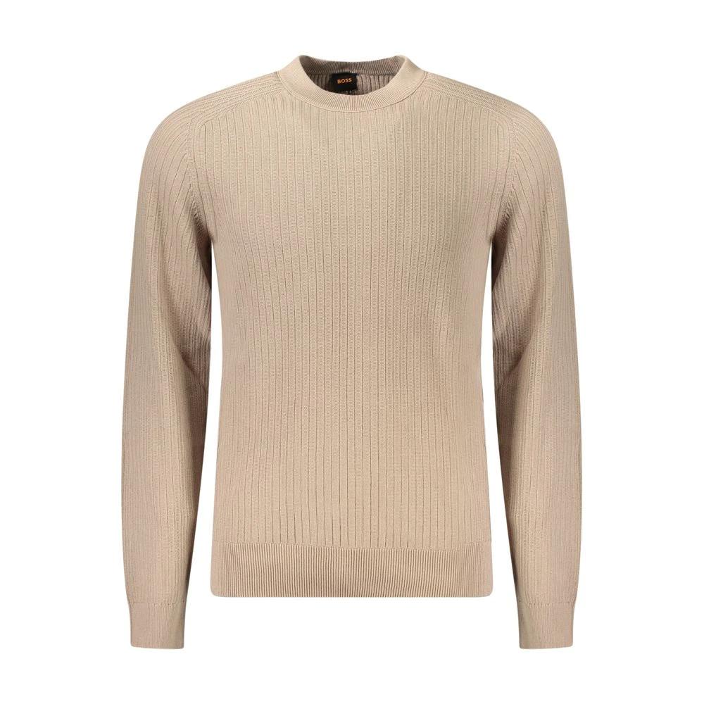 Pull Hugo Boss beige en coton pour homme