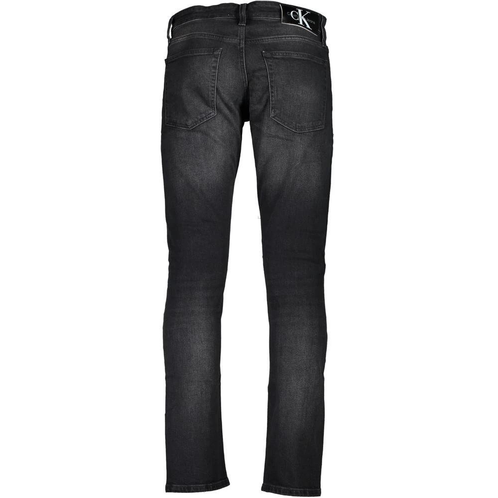 Calvin Klein Black Cotton Men's Slim-Fit Jeans