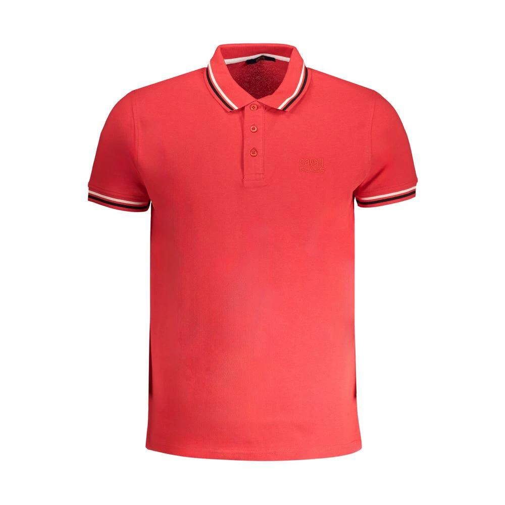 Polo homme Cavalli Class en coton rouge