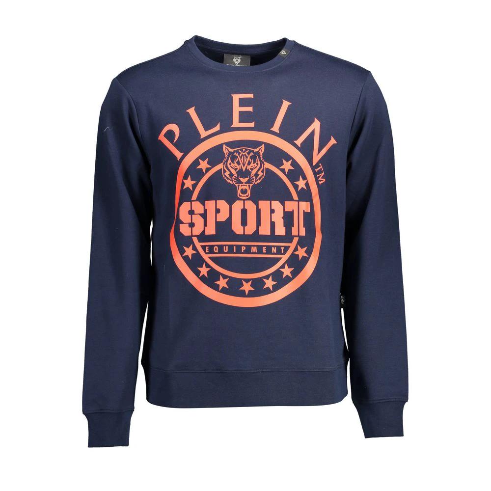 Plein Sport Blue Cotton Men's Sweatshirt Plein Sport