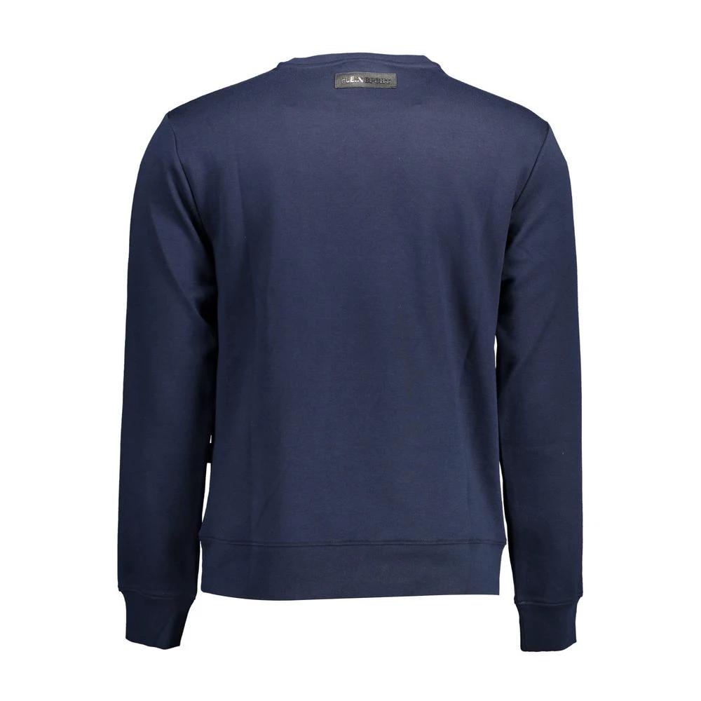 Plein Sport Blue Cotton Men's Sweatshirt Plein Sport