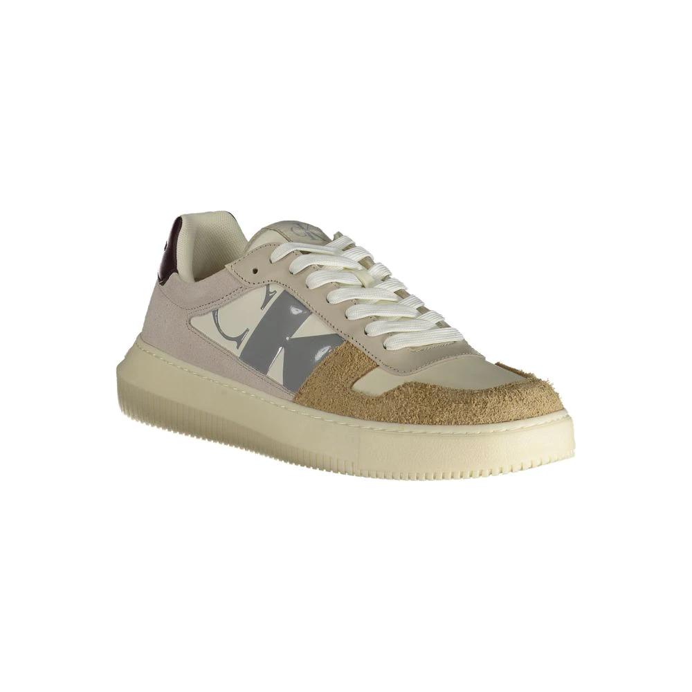 Calvin Klein Beige Polyurethane Men Sneaker Calvin Klein