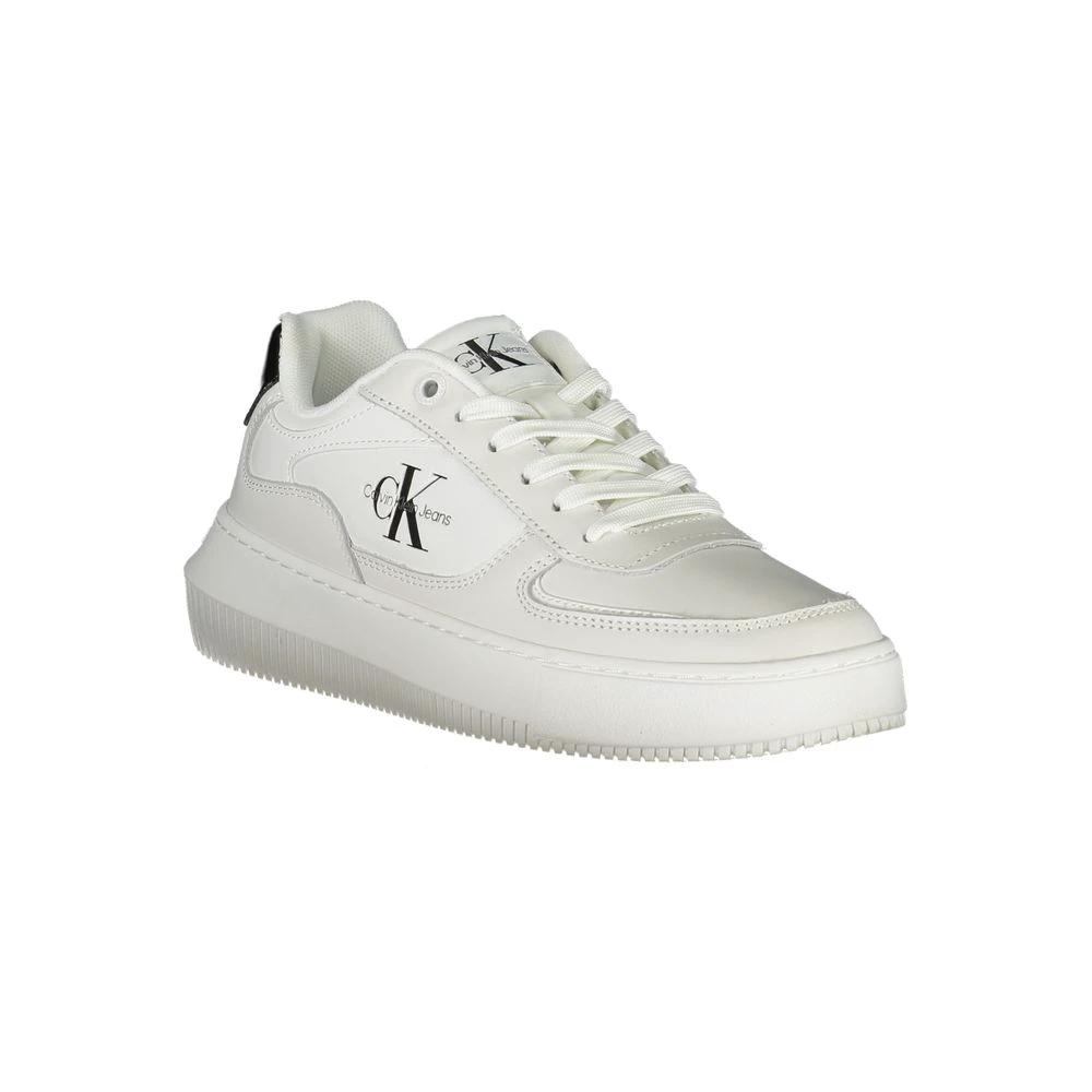 Baskets Calvin Klein en cuir blanc pour femme
