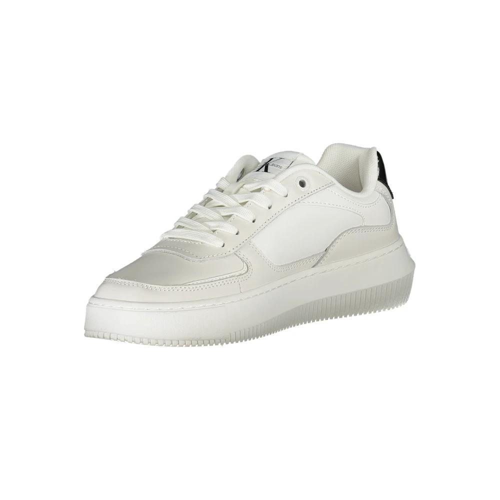 Baskets Calvin Klein en cuir blanc pour femme