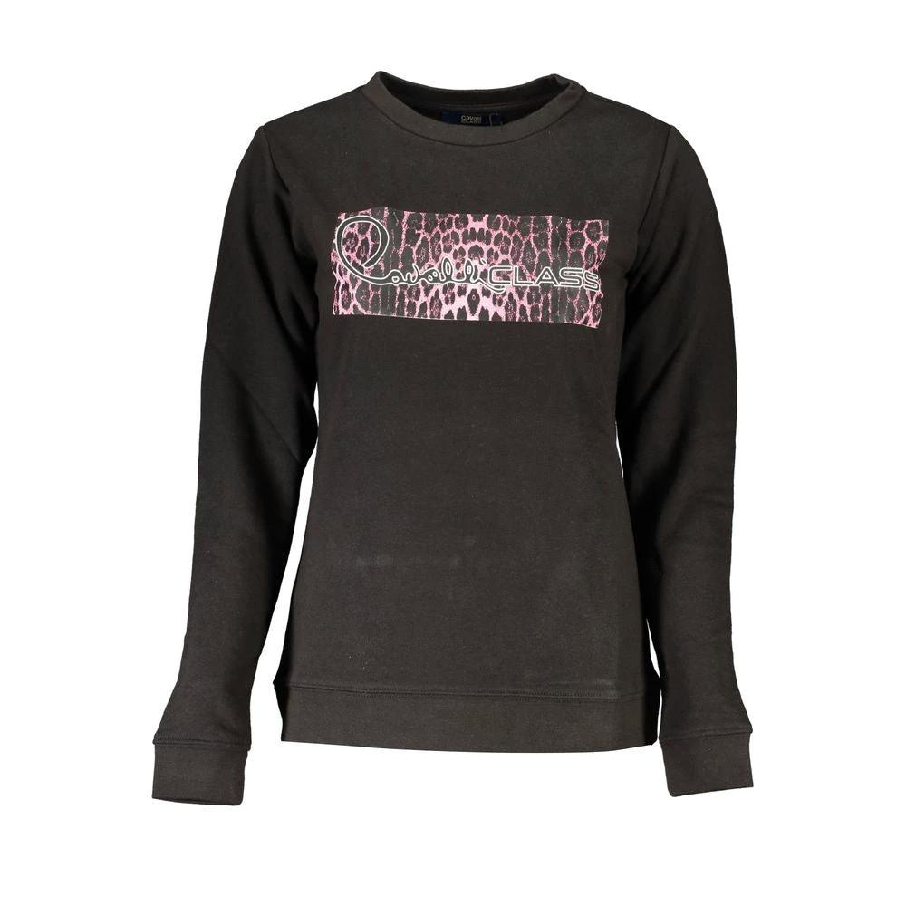 Sweat-shirt Cavalli Class en coton noir pour femme