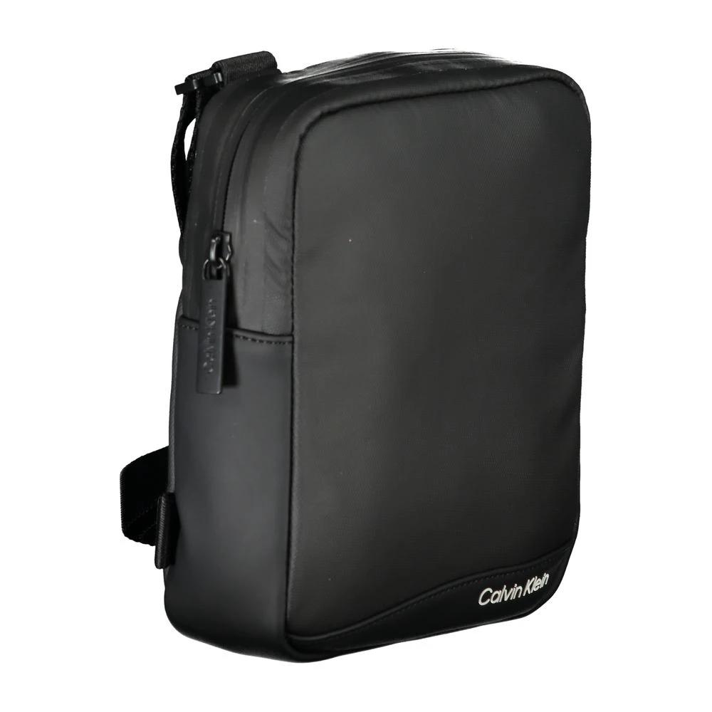 Calvin Klein Sleek Black Recycled Polyester Shoulder Bag by Calvin Klein