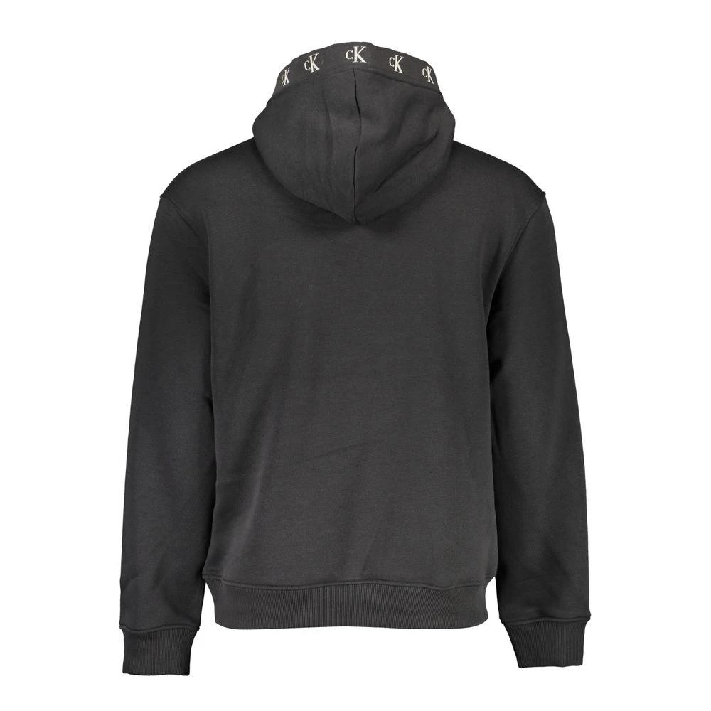 Calvin Klein Black Cotton Men's Sweatshirt with Hood