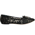 Dolce & Gabbana Black Lace Crystal Ballet Flats Loafer Shoes by Dolce & Gabbana