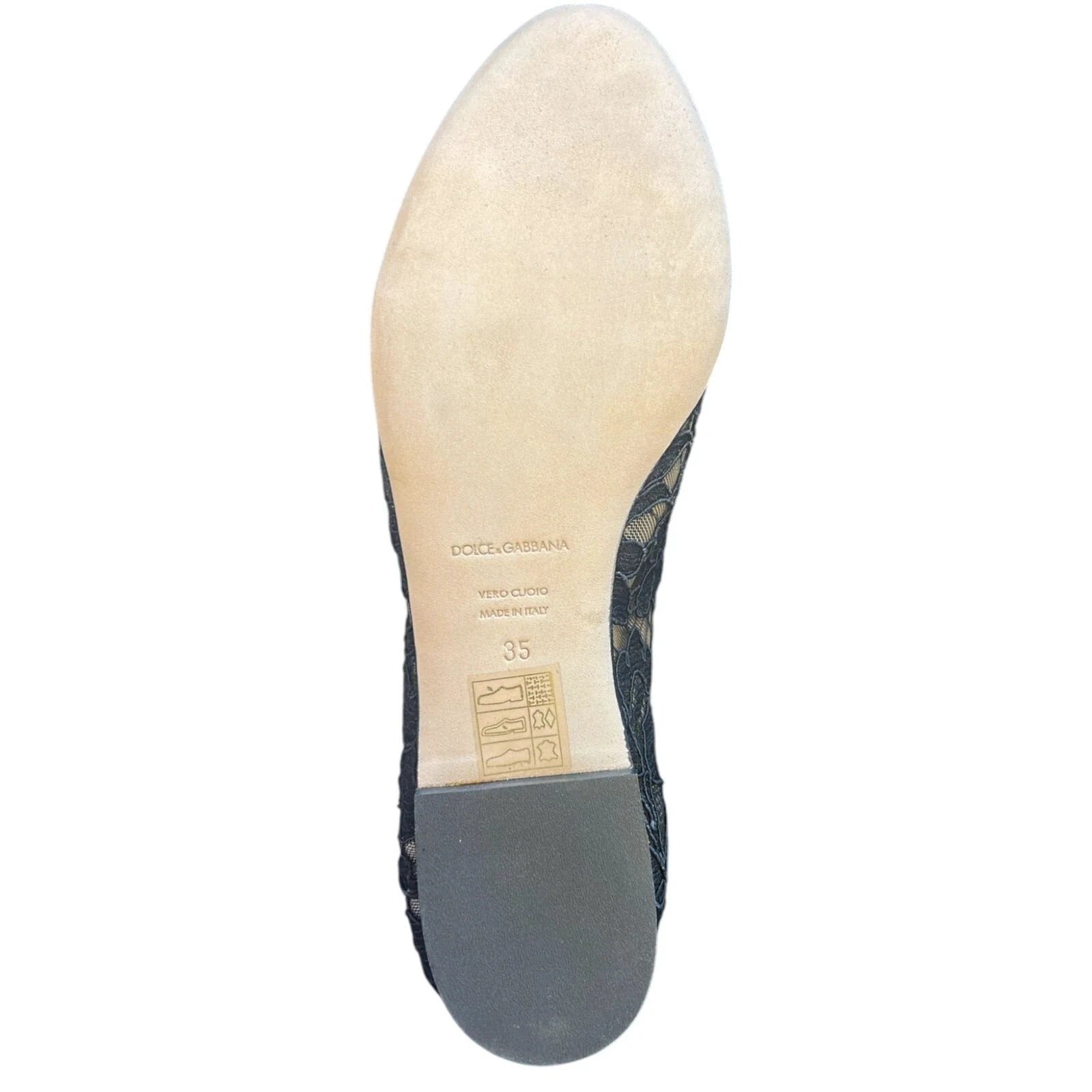 Dolce & Gabbana Black Lace Crystal Ballet Flats Loafer Shoes by Dolce & Gabbana