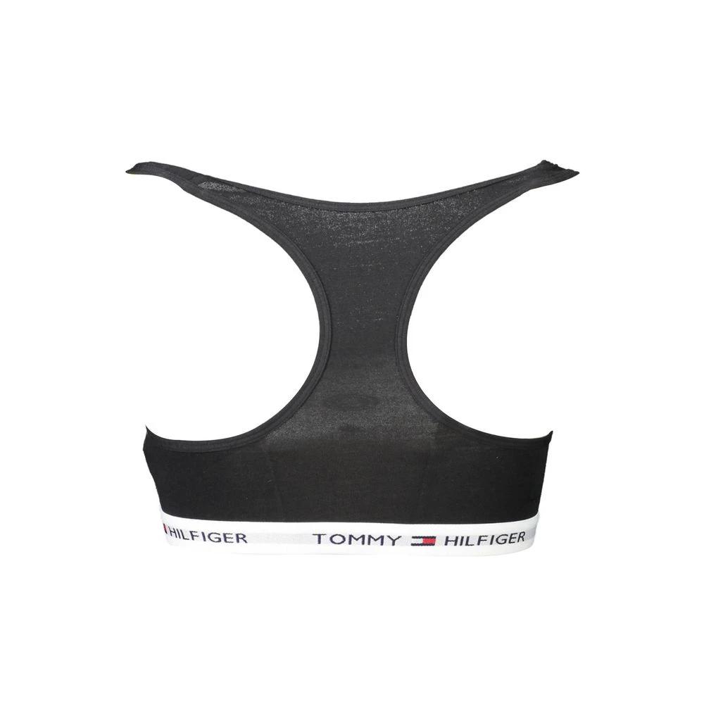 Tommy Hilfiger Black Cotton Women's Sports Bra by Tommy Hilfiger