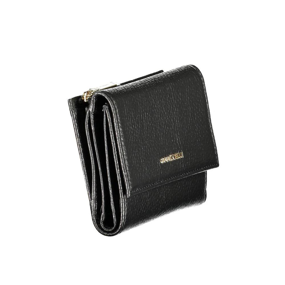 Portefeuille femme en cuir noir Coccinelle