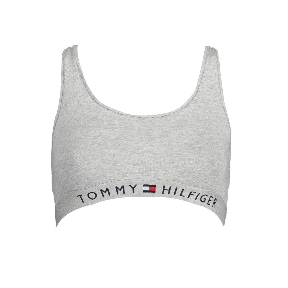 Tommy Hilfiger Grigio Cotton Women's Sports Bra Tommy Hilfiger