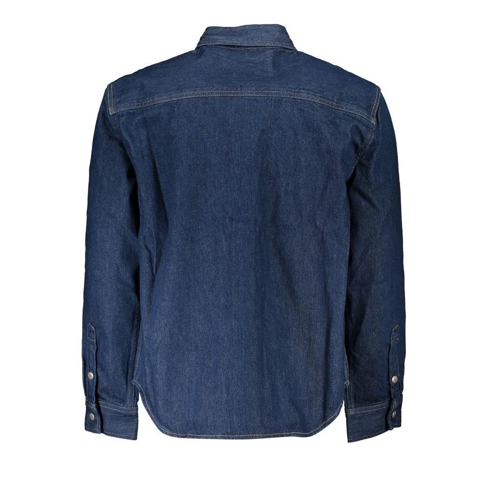 Calvin Klein Blu Cotton Men Jacket Calvin Klein
