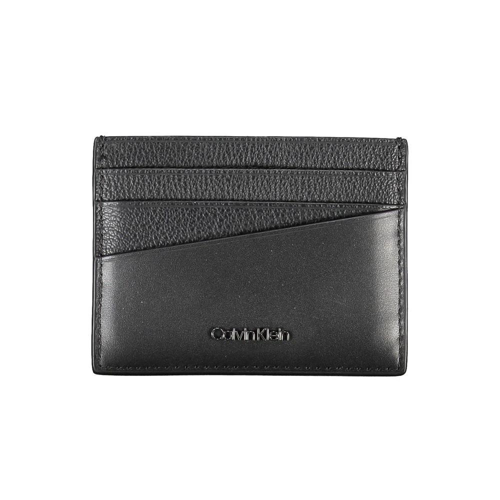Calvin Klein Black Leather Mens Wallet Holder
