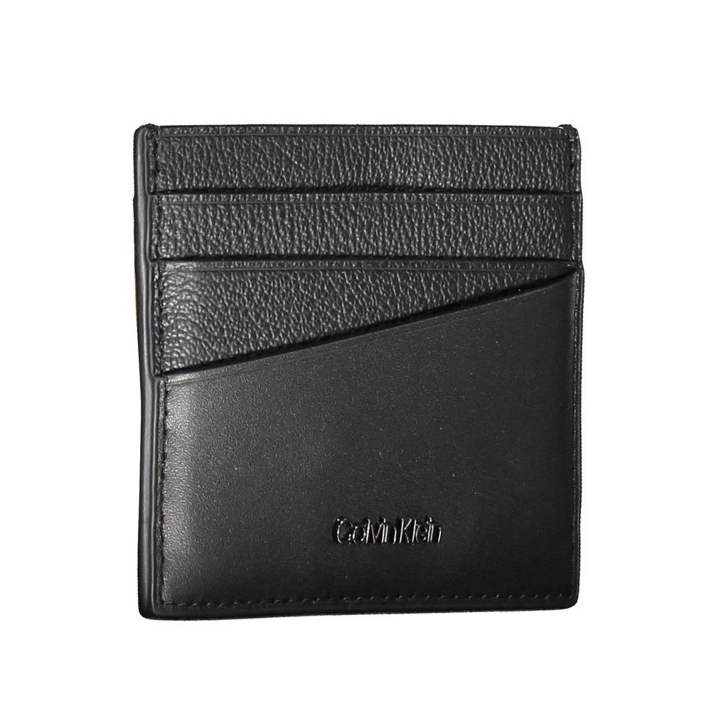 Calvin Klein Black Leather Mens Wallet Holder
