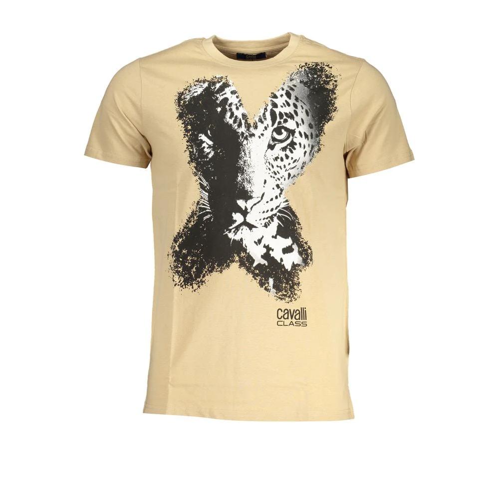 T-shirt homme Cavalli Class en coton beige