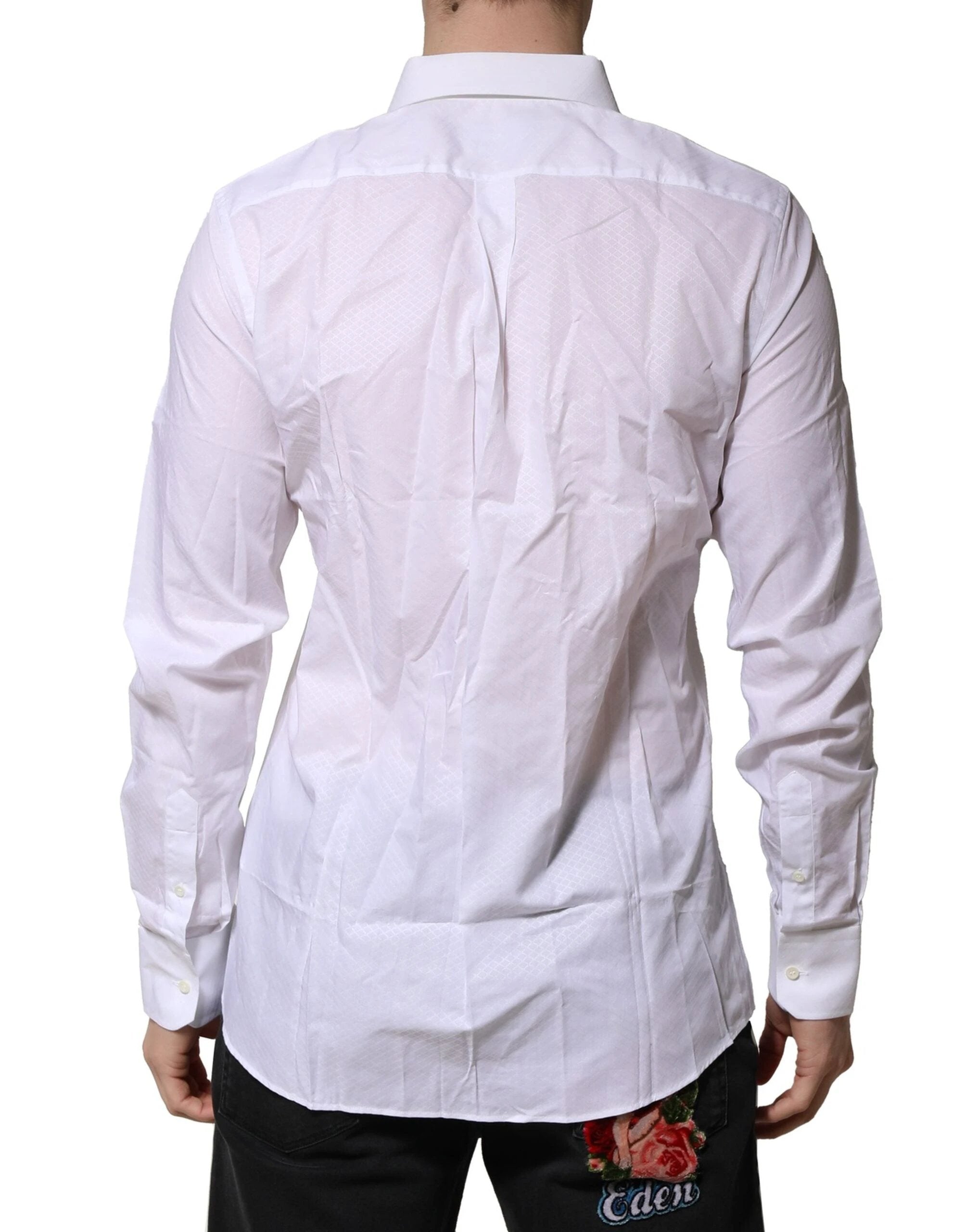 Dolce & Gabbana White MARTINI Long Sleeve Dress Formal Shirt by Dolce & Gabbana